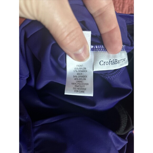 Croft & Barrow Swimsuit One Piece  Purple Ruched size 16 - Picture 4 of 5